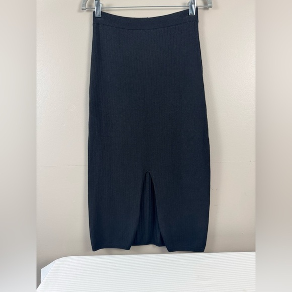 Free People skyline ribbed Midi Pencil Skirt with Slit size small - Picture 10 of 10